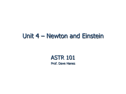 Newton and Einstein (PowerPoint)