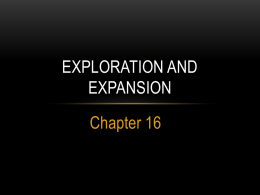 Exploration and Expansion Chapter 16