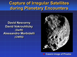Capture of Irregular Moons by 3