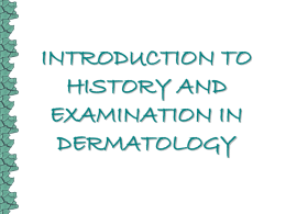 INTRODUCTION TO HISTORY AND EXAMINATION IN …