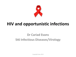 HIV and opportunistic infections