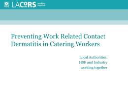Preventing Contact Dermatitis in Catering Workers
