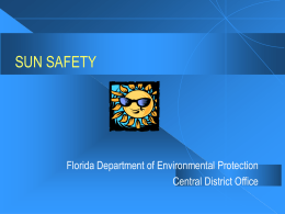 SUN SAFETY - Florida Department of Environmental Protection