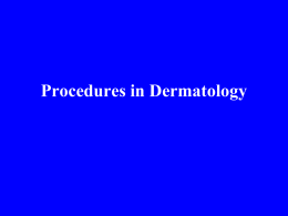 procedures in dermatology-