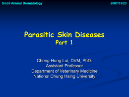 Parasitic Skin Diseases Part 1