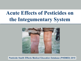 Skin - Pesticide Health Effects Medical Education Database