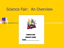 Science Fair Steps