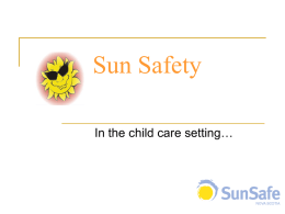 Sun Safety in Child Care Centres