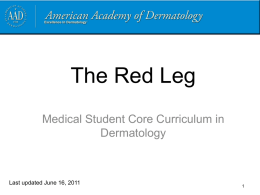 The Red Leg - American Academy of Dermatology