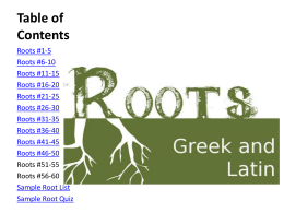 Root Meaning