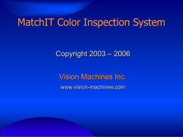 MatchIT Color Inspection System
