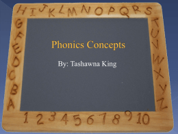 Phonics Concepts - PBworks