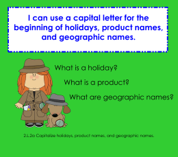 How do you know which words need a capital letter?