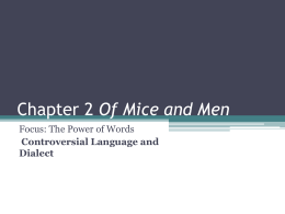 Chapter 2 Of Mice and Men