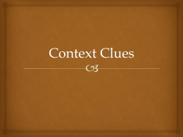 Context Clues - Bookunitsteacher.com