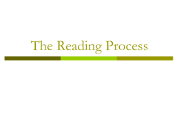 The Reading Process (2)