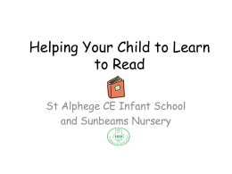 Helping Your Child to Learn to Read