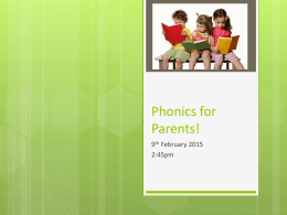 Phonics for Parents!
