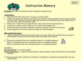 Contraction Memory - Middletown High School