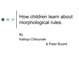 How children learn about morphological rules.