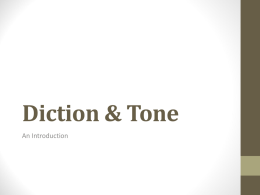 Diction & Tone - Gertz
