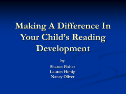 Making A Difference In Your Child’s Reading Development
