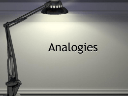 Analogies - Jefferson Academy