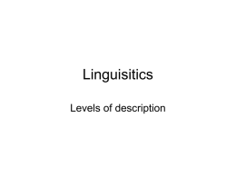 Linguisitics