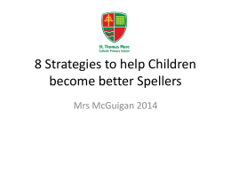 8 Strategies to help Children become better Spellers