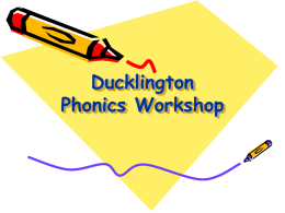 Ducklington-KS1-Phonics-PowerPoint-2015