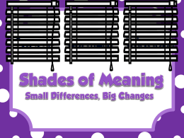 Shades of Meaning PPT