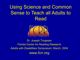 Helping Adults to Increase Their Literacy Skills