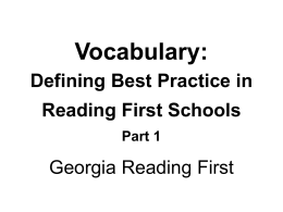 Vocabulary for LCs Part 1 - Curry School of Education