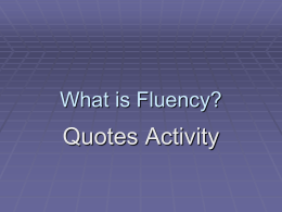 Fluency Quotes