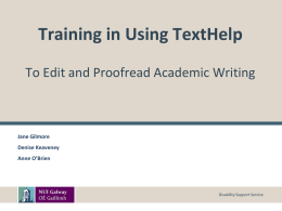 Powerpoint slides `Read & Write Editing and