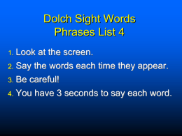 Phrase List 4