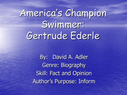 America`s Champion Swimmer