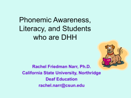Part II Application for developing phonemic awareness with Deaf