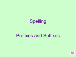 Spelling - the Redhill Academy
