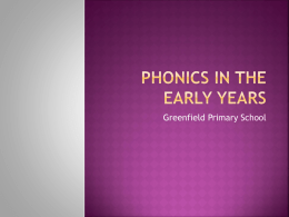 Phonics in the Early Years