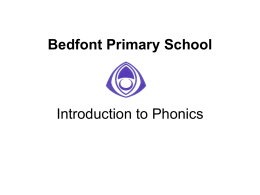 our information talk on the Year 1 phonics screening check