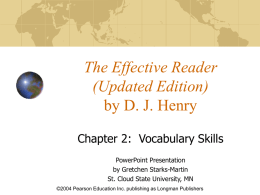 The Effective Reader by D. J. Henry