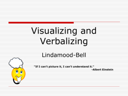 The Steps of Visualizing and Verbalizing