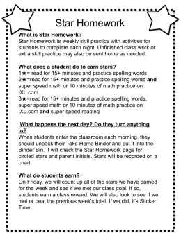 What is Star Homework?