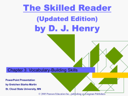 The Skilled Reader by D.J. Henry