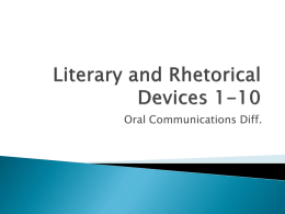 Literary and Rhetorical Devices 1-10