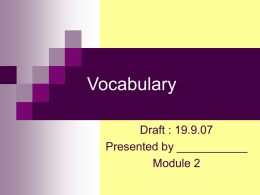 nmr Vocabulary Oct 9