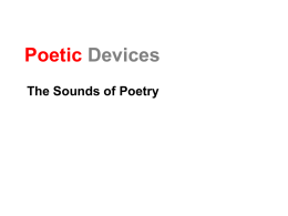 poetic devices lesson