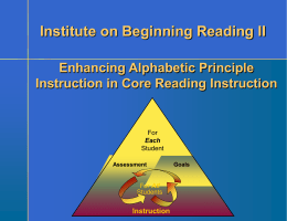Enhancing the Core - Oregon Reading First Center