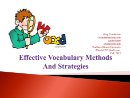 Vocabulary Instruction - Illinois CEC Convention Wiki